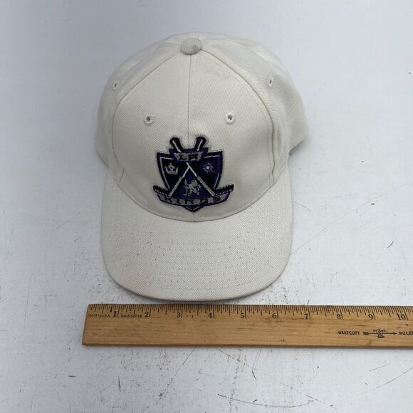 Vintage Puma LA Kings Hat Cap Black Purple Logo Hockey NHL One Size Fits All - Picture 9 of 9